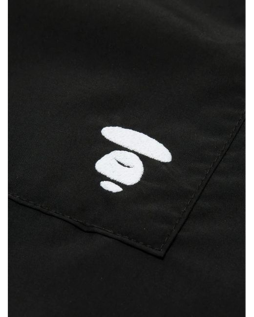 Aape By A Bathing Ape Black Logo-Print Shirt for men