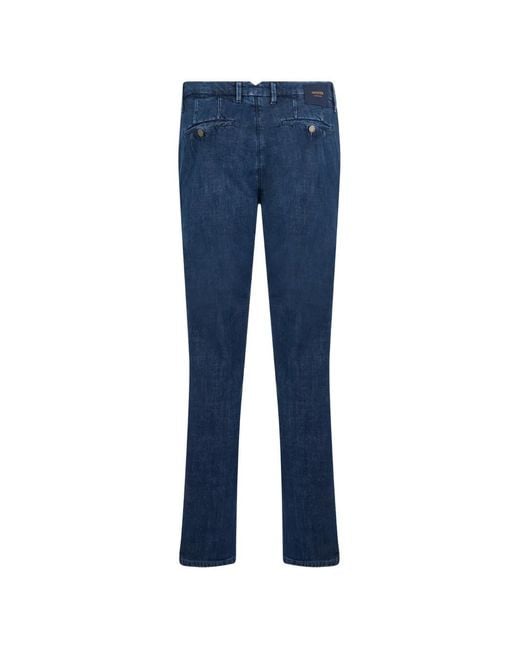 Slowear Blue Buttoned Trousers for men