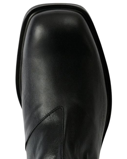 Our Legacy Black Daimono Zip Leather Boots for men
