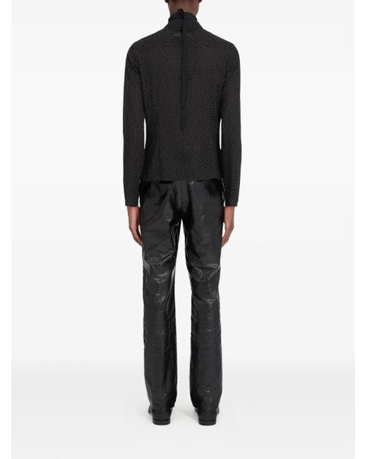MM6 by Maison Martin Margiela Black Polka-Dot Long-Sleeved Shirt for men