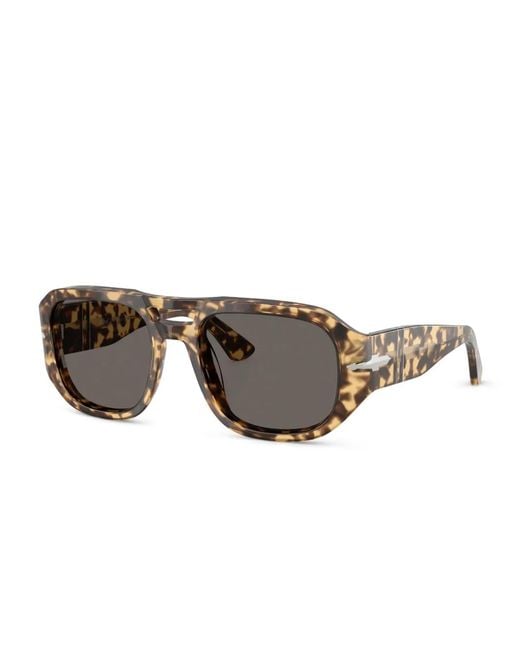 Persol Gray Geometric-Frame Sunglasses
