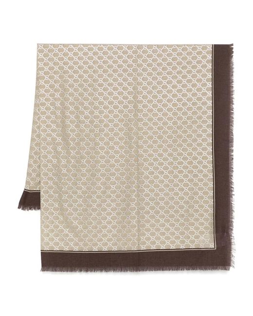 Gucci Natural Gg Wool Shawl