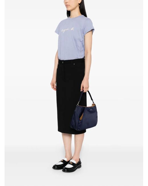 Agnes B. Blue Multi-Way Tote Bag