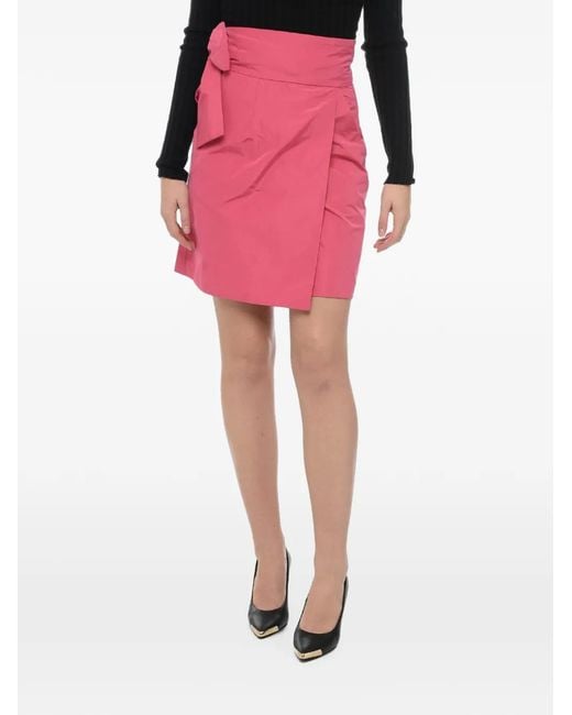 Co.Go Pink Bow-Detail Mini Skirt