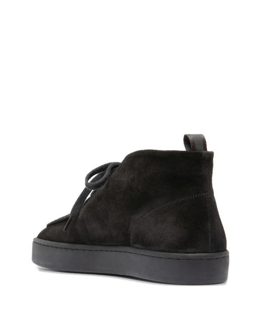 メンズ Officine Creative レースアップ スエードスニーカー Black