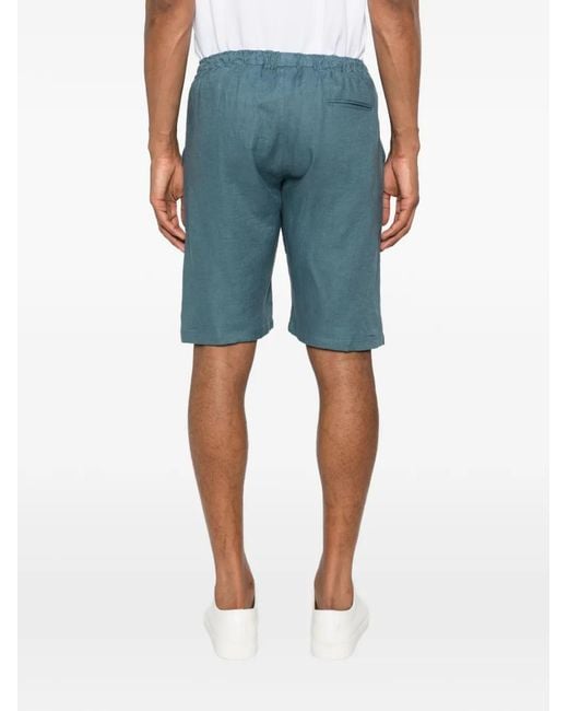 Kiton Blue Drawstring Shorts for men