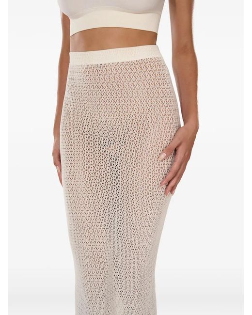 Wolford White Daisy Midi Skirt