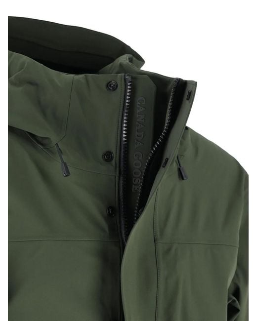 Canada Goose Green Rain Jacket “Rupert Bd” for men
