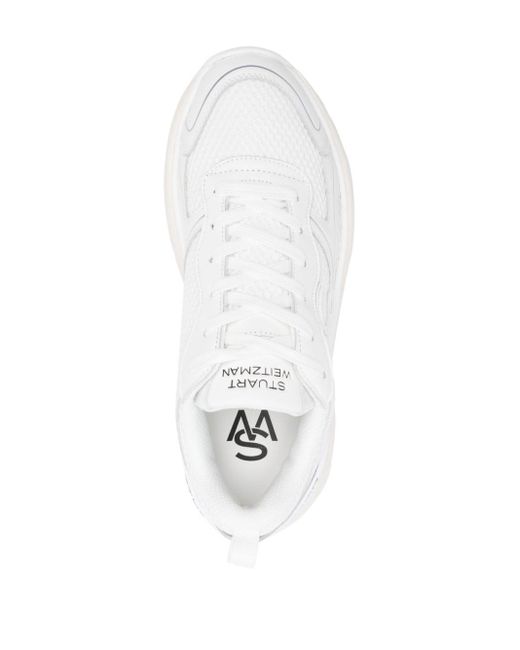 Sneakers con applicazione logo di Stuart Weitzman in White
