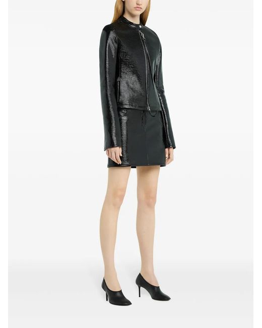 Courreges Black Vinyl City Jacket