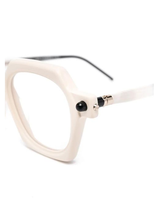 Kuboraum Metallic Square-Frame Glasses