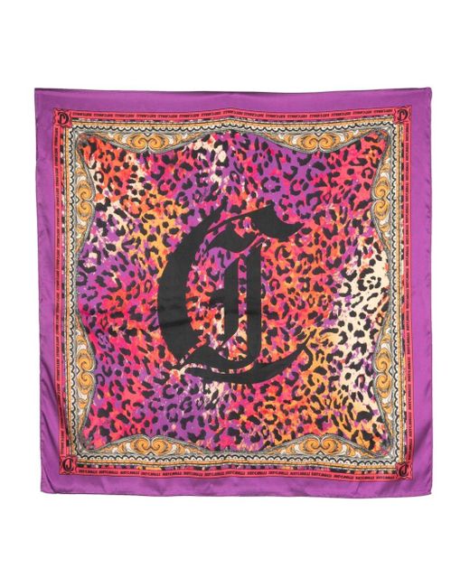 Just Cavalli Pink Schal mit Animal-Print