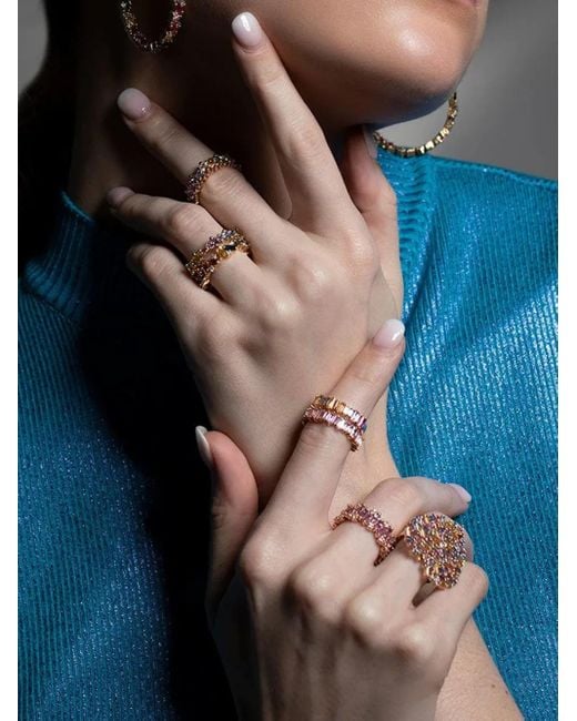 Suzanne Kalan Pink 18Kt Rose Sapphire Band Ring