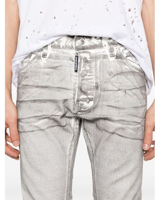 DSquared² Gray Cool Guy Mid-rise Slim-fit Jeans for men