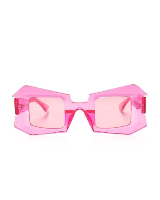 Kuboraum Pink R3 Sonnenbrille mit Oversized-Gestell