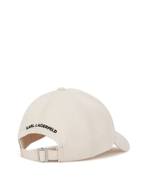 Karl Lagerfeld White Ikon Choupette Patch Cap