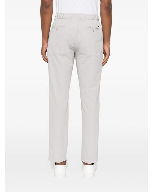 Herno White Pearl Polyester Pants for men