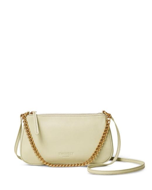 Twinset Natural Leather Shoulder Bag