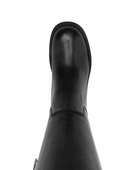Hogan ミッドカーフ レザーブーツ Black
