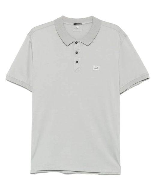 C P Company Klassisches Poloshirt in White für Herren