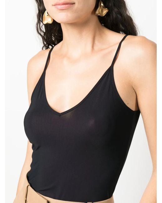 Jil Sander Black V-Neck Camisole Top