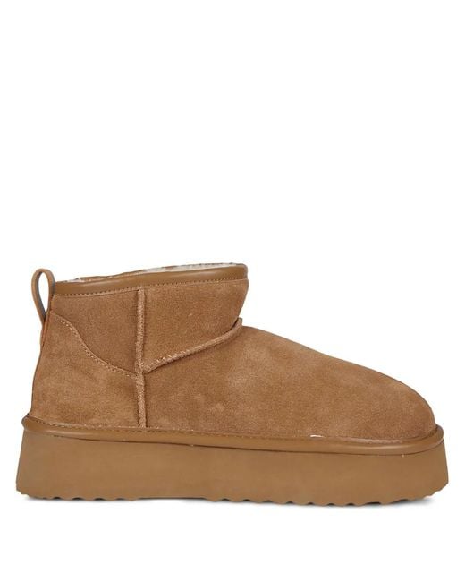 Hoor Brown Vega Platform Ankle Boots