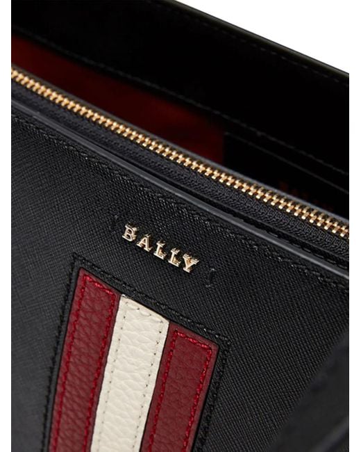 Bally Supra Leren Shopper Met Lint in het Black