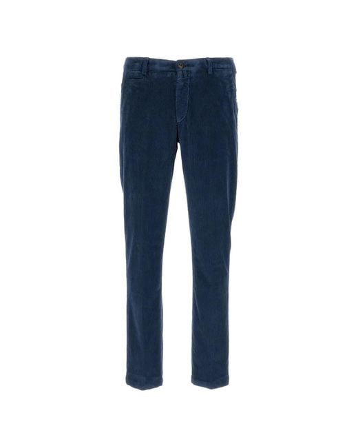 Briglia 1949 Blue Corduroy Trousers for men