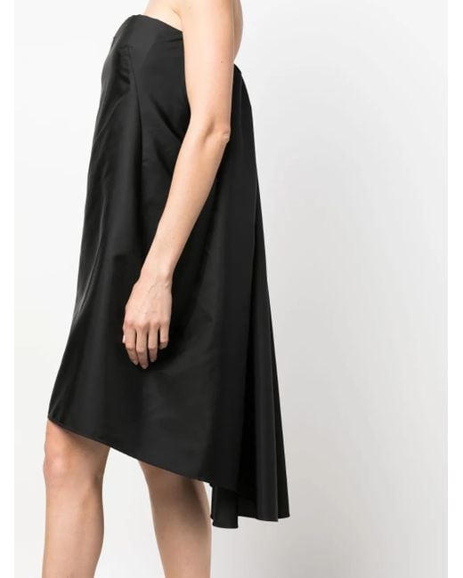 Givenchy Black Strapless A-Line Midi Dress