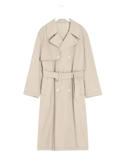 Lemaire Trenchcoat Mit Gürtel in Natural für Herren