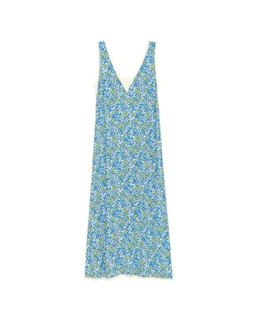Zadig & Voltaire Blue Renzo Floral-Print Midi Dress