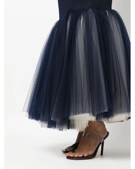 Moschino Blue Fishtail Pencil Maxi Skirt