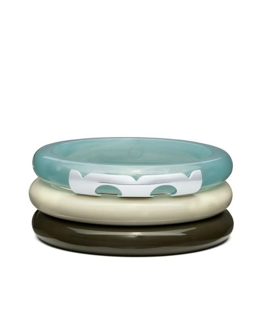 Tory Burch Green Resin Bangle Set