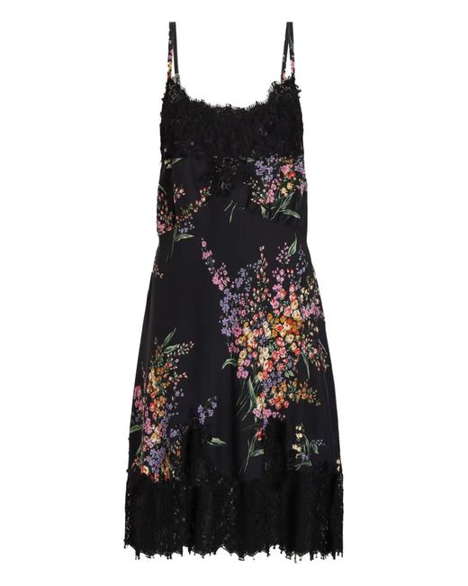 Dolce & Gabbana Women's Black Floral Lace Mini Dress - radharamanexports.com