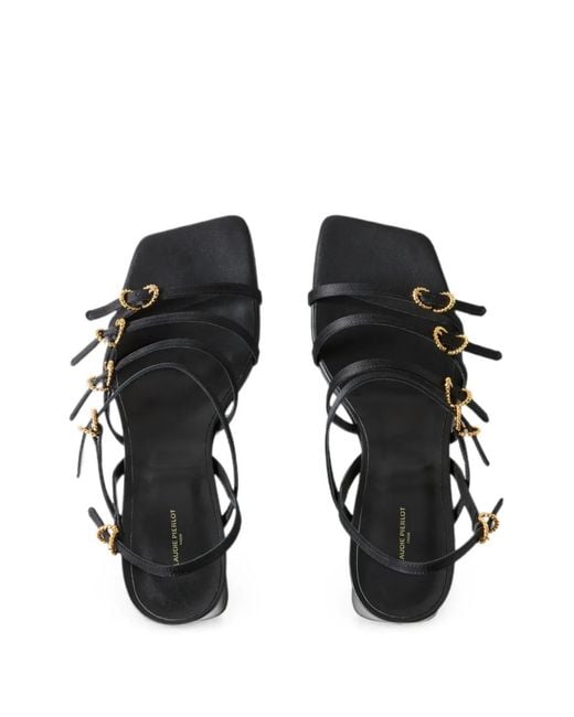 Claudie Pierlot White Satin Heeled Sandals