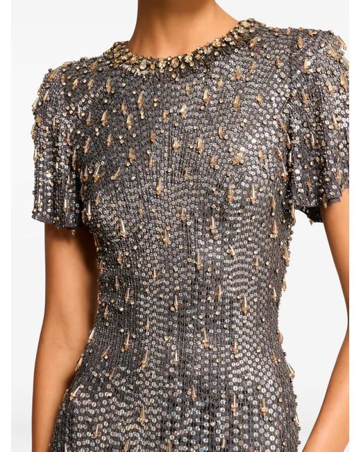 Jenny Packham Gray Serenity Abendkleid Mit Pailletten