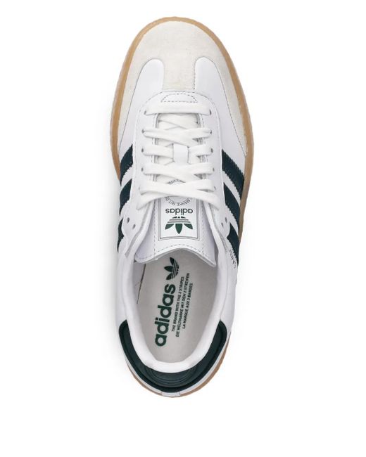Adidas Blue Samba Sneakers mit drei Streifen
