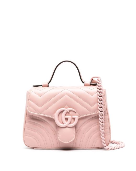 Bolso shopper GG Marmont mini Gucci de color Pink