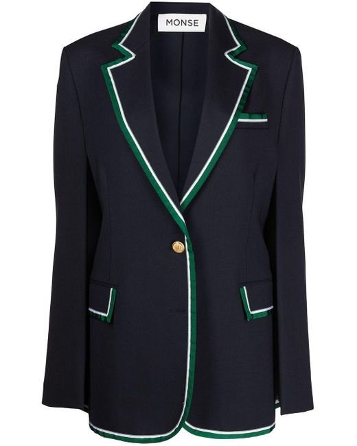 Monse Blue Prep School Cape Blazer