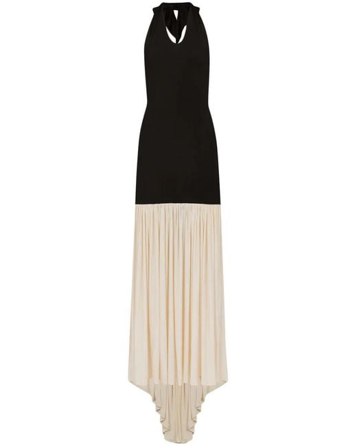 Nina Ricci White Halterneck Sleeveless Maxi Dress