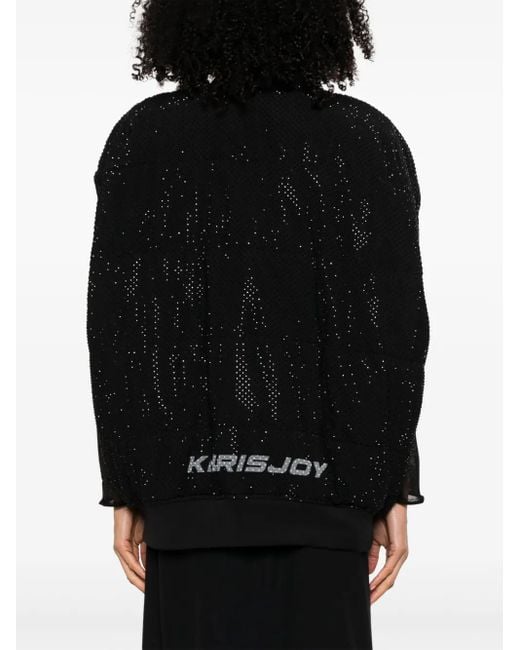 Chaleco acolchado con detalles de strass Khrisjoy de color Black