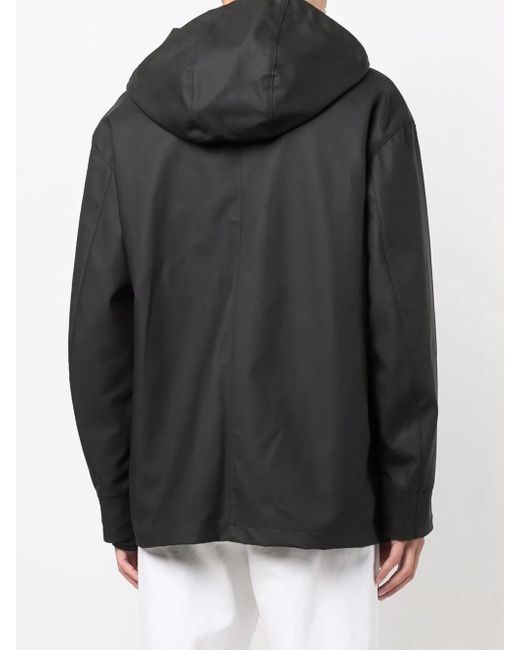 Ambush Black Coated Zip-Front Jacket for men
