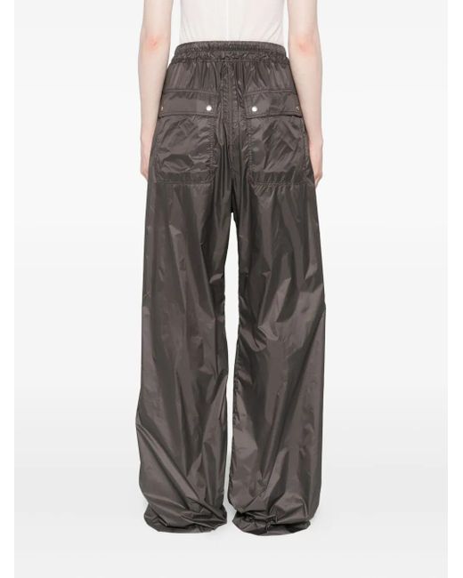 Rick Owens Palazzo Broek Met Trekkoord En Zak in het Gray