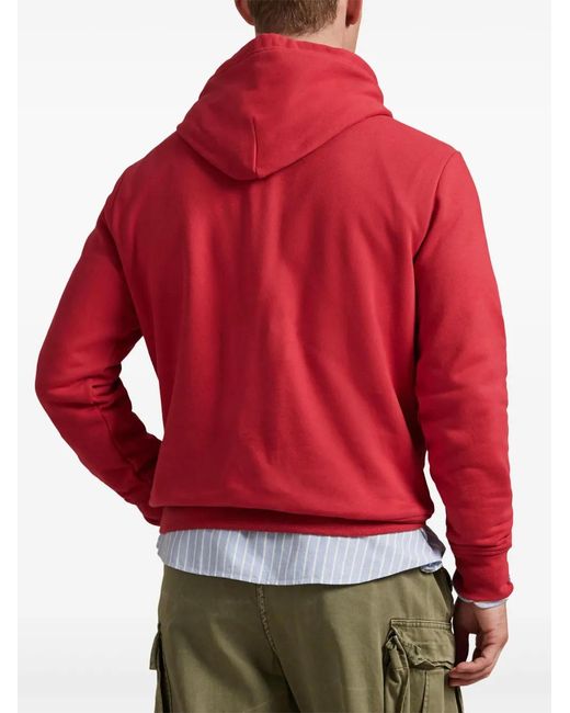 Polo Ralph Lauren Red Logo-Detail Hoodie for men