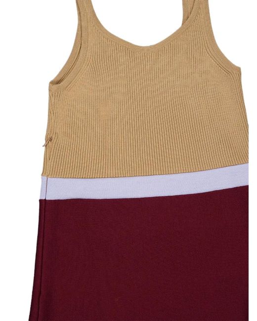 Gabriela Hearst Purple Flaminius Ribbed-Knit Sleeveless Midi Dress