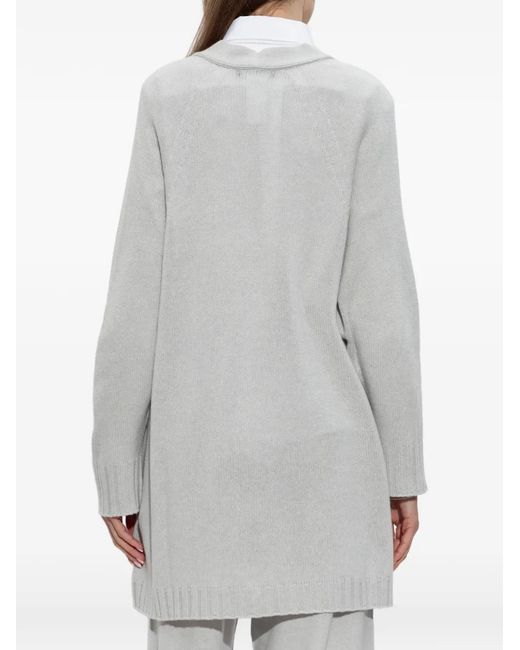 Fabiana Filippi Gray Patch-Pockets Cardigan