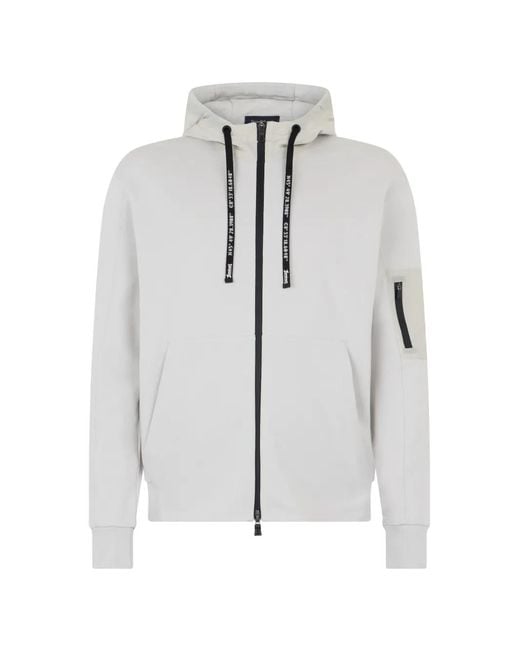 Herno White Zip-Up Hoodie for men