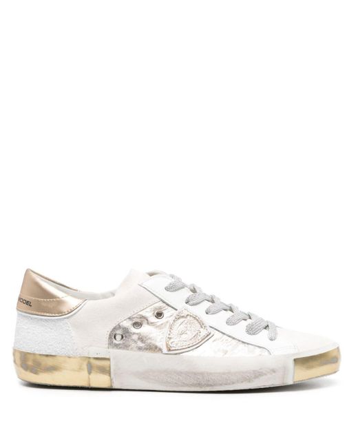 Philippe Model White Prsx Panelled Sneakers