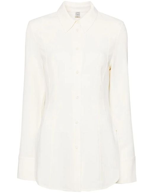 Totême White Classic Collar Shirt