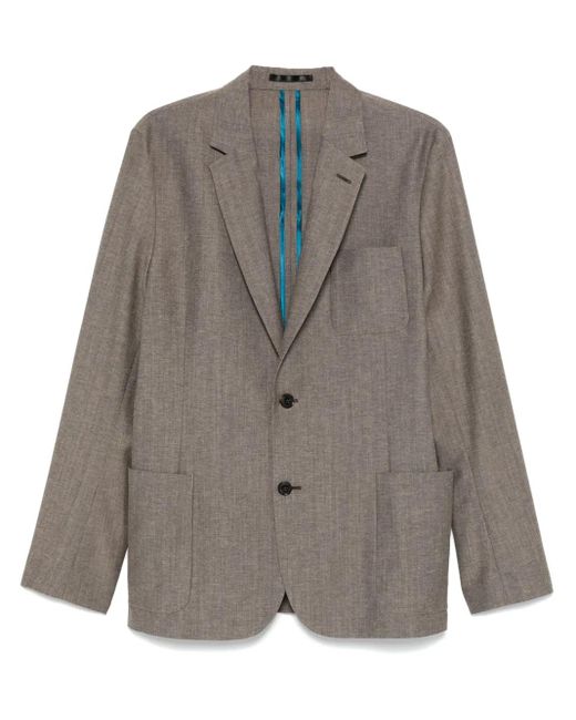 Blazer con solapas de muesca Paul Smith de hombre de color Gray